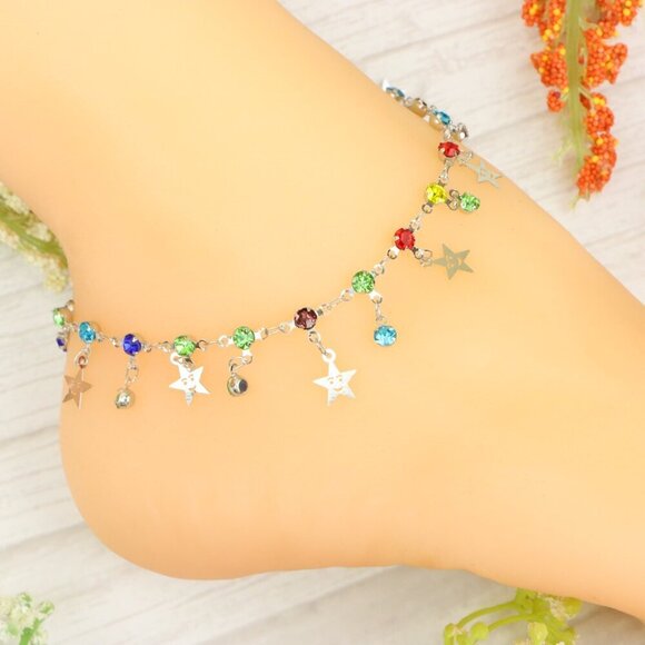 "Handmade Anklet – Elegant & Delicate Jewelry for Women | UNVRC1172 - Picture 4 of 10